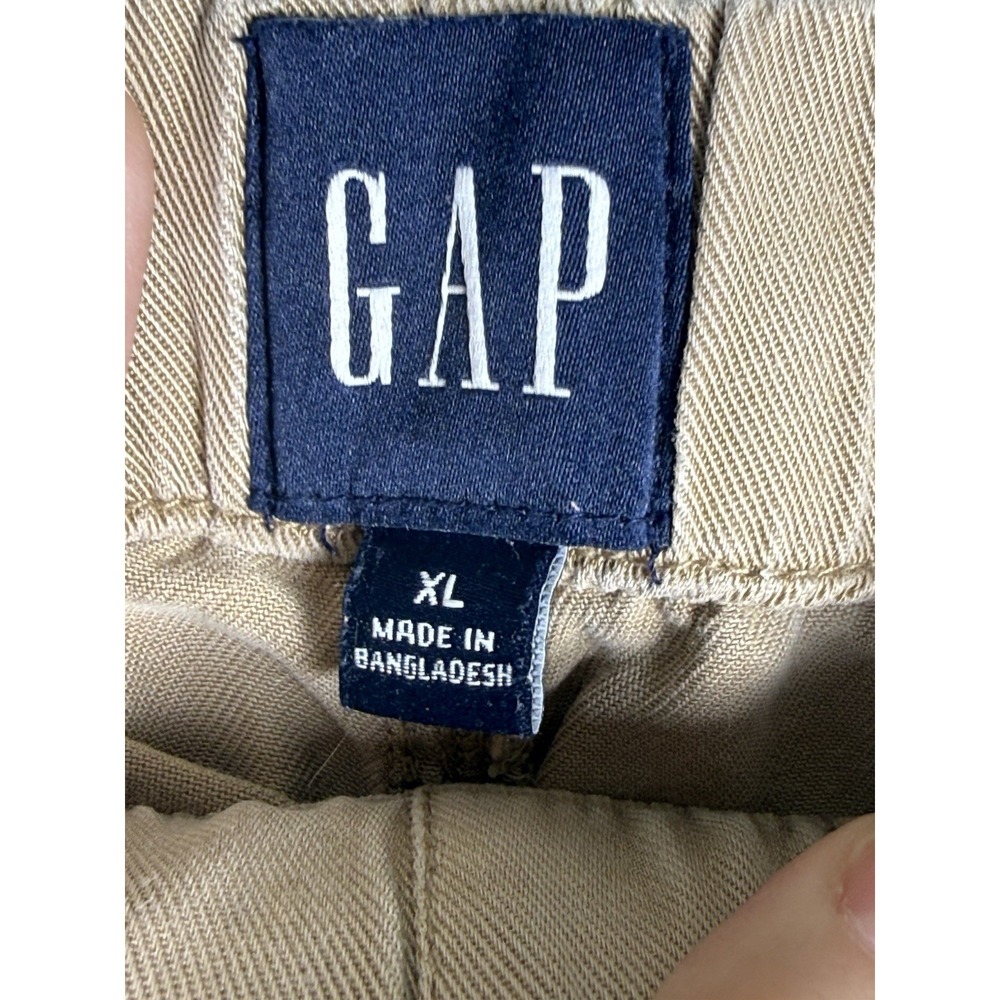 GAP Tencel Draw String Shorts Tan Brown Khaki Cuffed Pockets Safari Utility XL - Picture 4 of 6